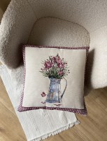 PODUSZKA GOBELINOWA TULIPANY W DZBANKU