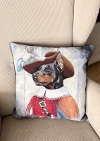 PODUSZKA GOBELINOWA DOBERMAN MUSZKIETER