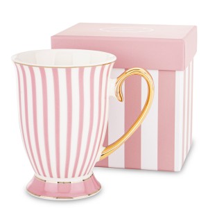 SCARLET PINK STRIPE - KUBEK RÓŻOWE PASKI 300ML 