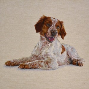 PODUSZKA GOBELINOWA PIES SPANIEL BRETOŃSKI