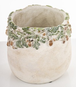 OSŁONKA DONICZKA DĘBOWE LIŚCIE 16,5 cm