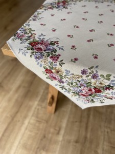 SERWETA GOBELINOWA BŁĘKITNE KWIATY