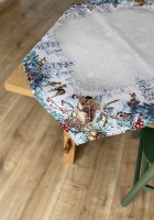 SERWETA GOBELINOWA ŚWIĄTECZNA ZIMOWE ZWIERZĘTA Z JARZĘBINĄ